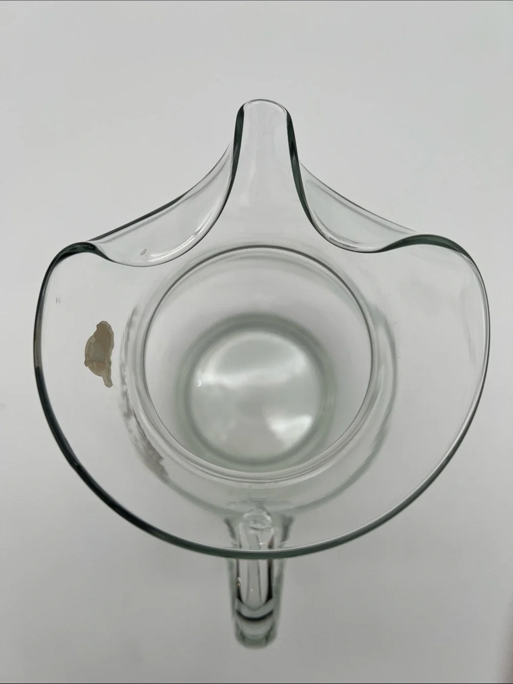 Vintage West Virginia Glass Co. 25th Silver Anniversary Hand-blown Glass Pitcher